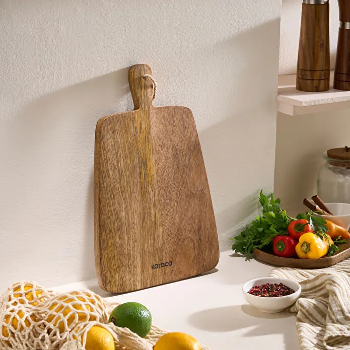 Karaca Premium Mango Square Cutting and Serving Board 33x21cm Food-Safe New