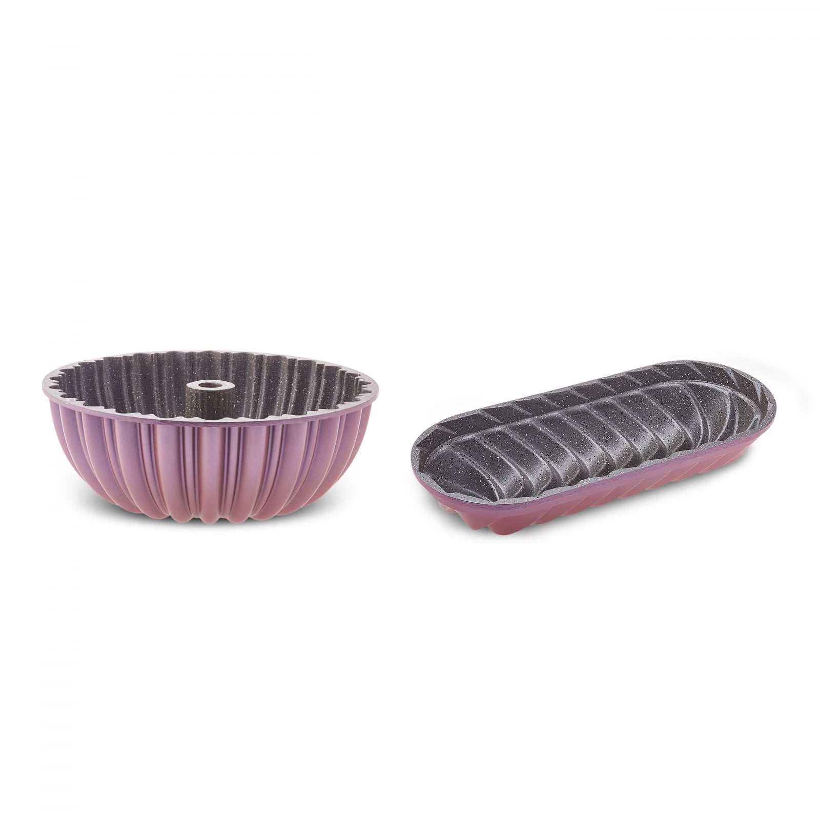 Karaca Cake Pro 2-Piece Aluminum Casting Cake Pan Set Pink Non-Stick Baking