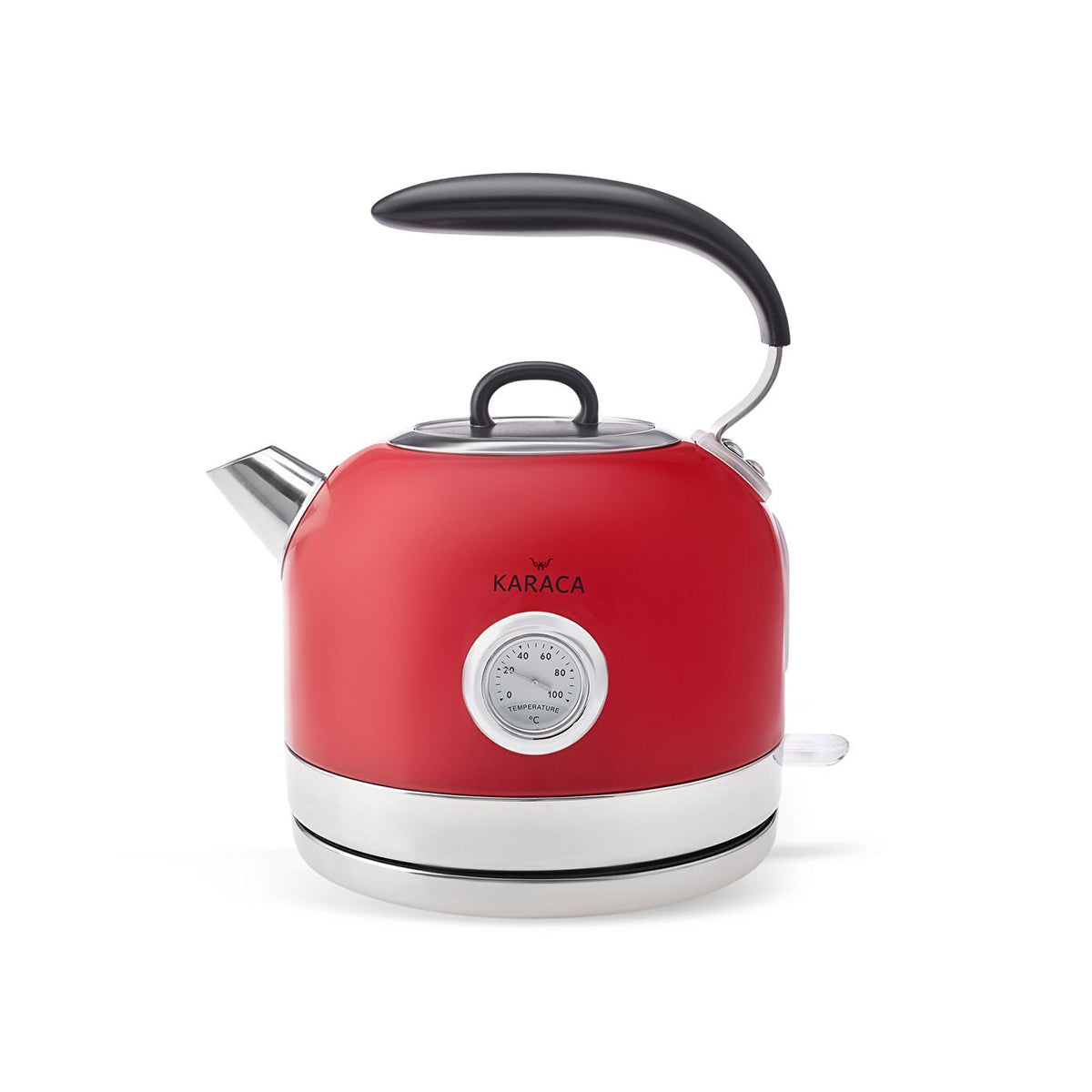 Karaca Retro Red 1.7 L Kettle front view