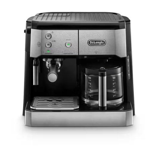 DeLonghi Combi Coffee Machine BCO421.S 15 Bar Espresso & Drip 10 Cup Silver