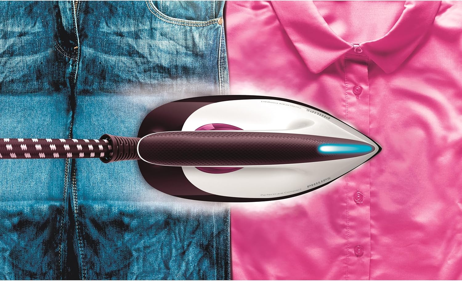 Philips GC7842/46 PerfectCare Compact Steam Iron – 2400W, 1.5L Tank