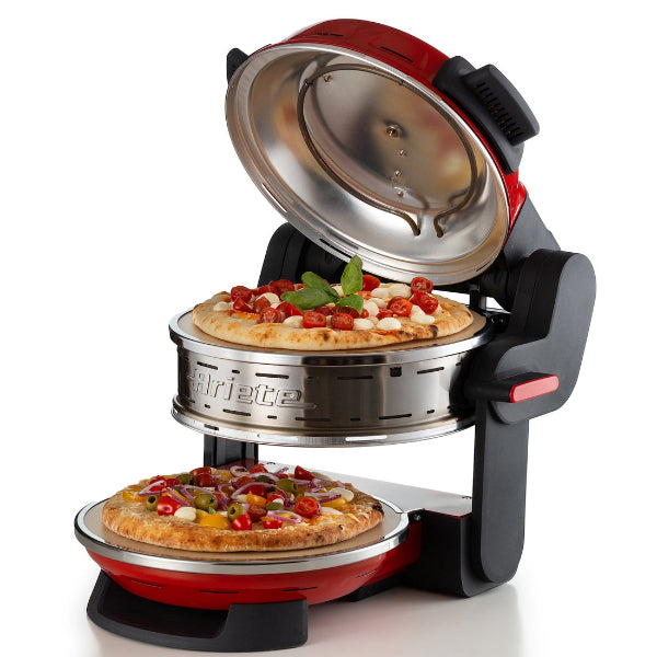 Ariete Double Pizza Oven 2300W Dual Deck Electric Manakish Maker Stone Black
