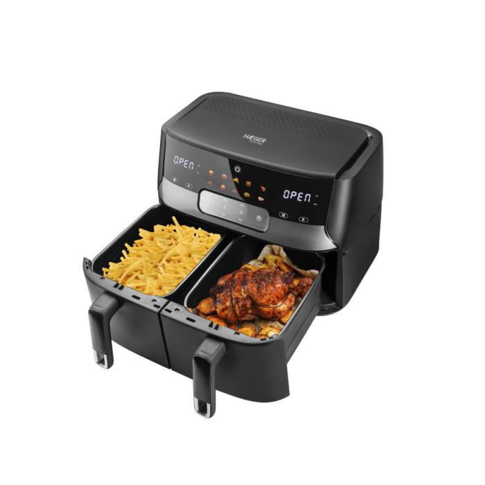 Haeger Digital Air Fryer 9 L, 2 Baskets