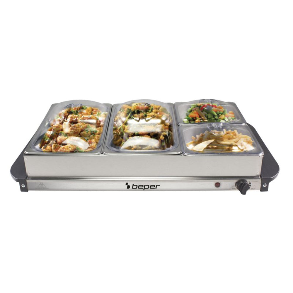 Beper Steel / Plastic Buffet Warmer Metallic Grey