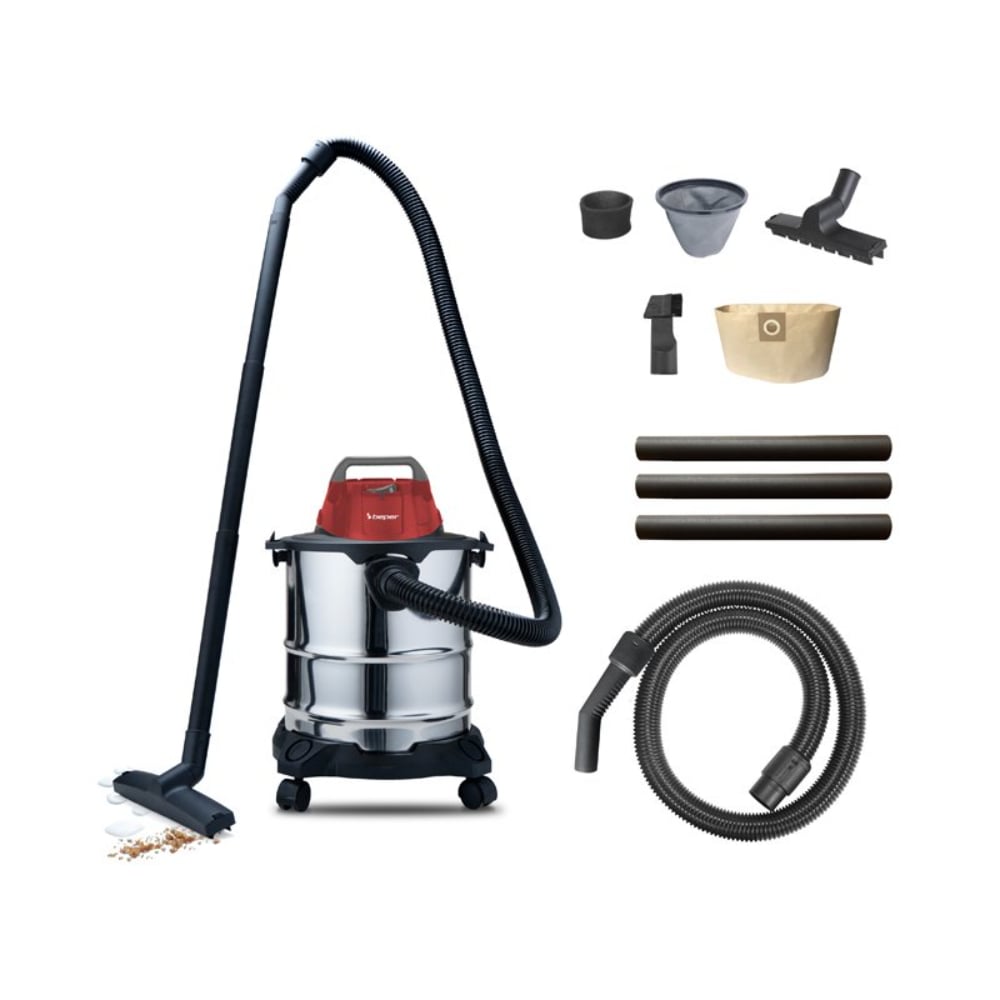 Beper Wet And Dry Vacuum Cleaner Capacity Of 20L, 1000W, 5M Cable, 2-In-1