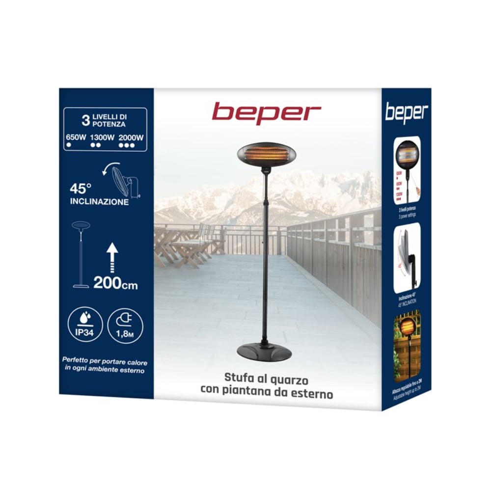 Beper Patio Quartz Heater With Floor Stand – Buy in Lebanon
