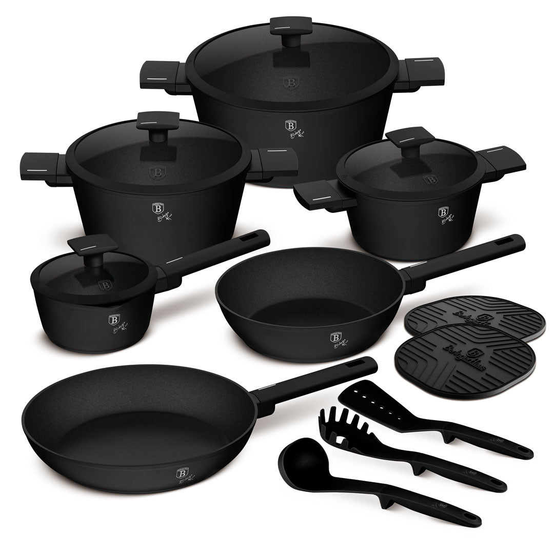 Berlinger Haus Black Matt Collection Cookware Set 15 Pieces