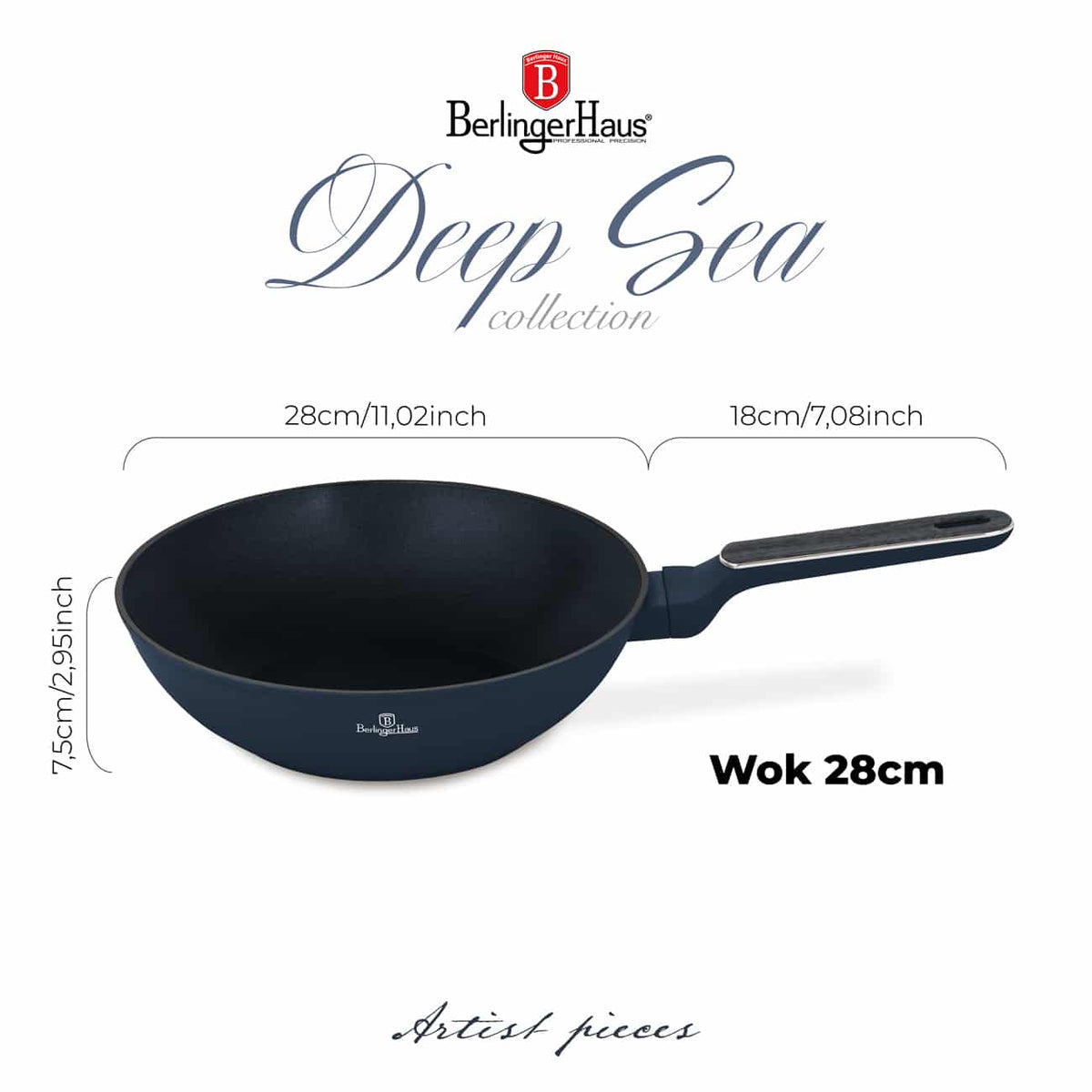 Berlinger Haus Deep Sea Collection Wok 28cm 3.5L – view 2