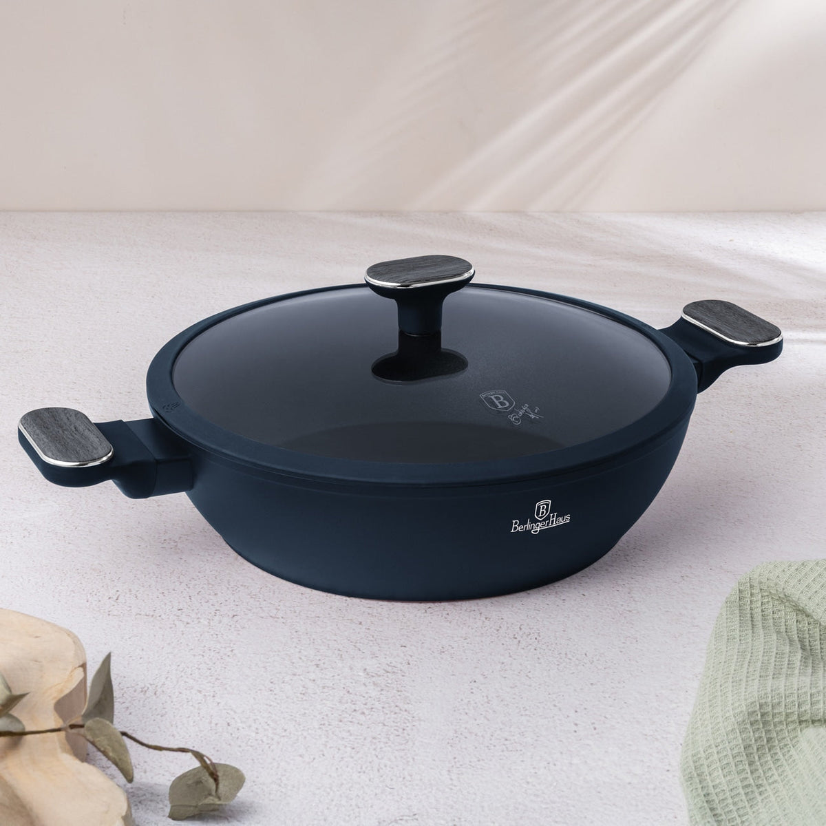Berlinger Haus Deep Sea Collection Shallow Pot 28cm 3.8L – With Lid – view 2