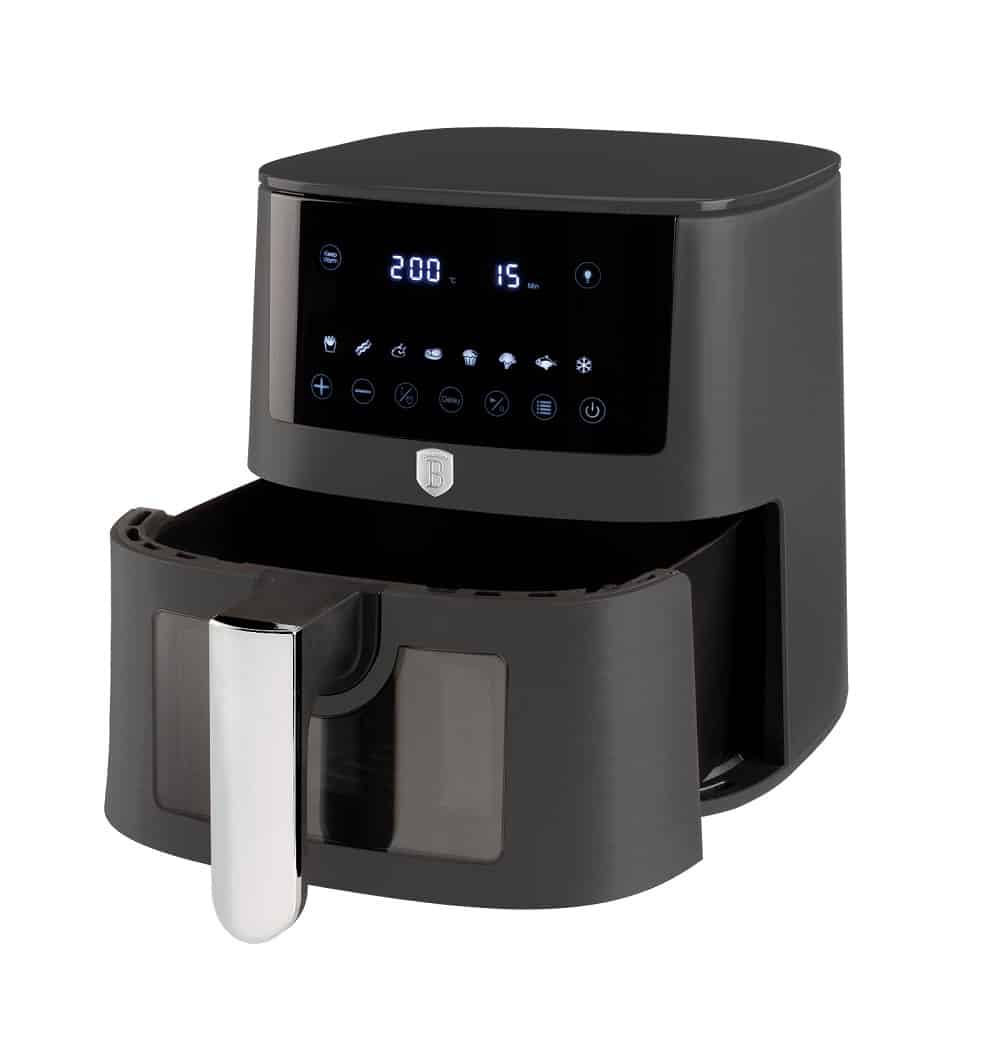 Berlinger Haus Anthracite Air Fryer 8L 1650W Visible Window TitanPro BH-9609