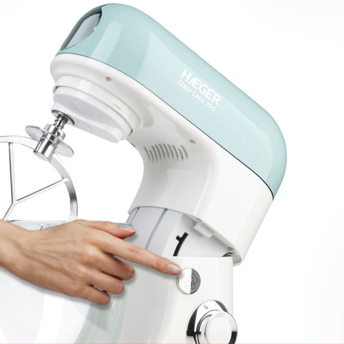 Haeger Glass Cake 700 Mixer With Glass Bowl 700W