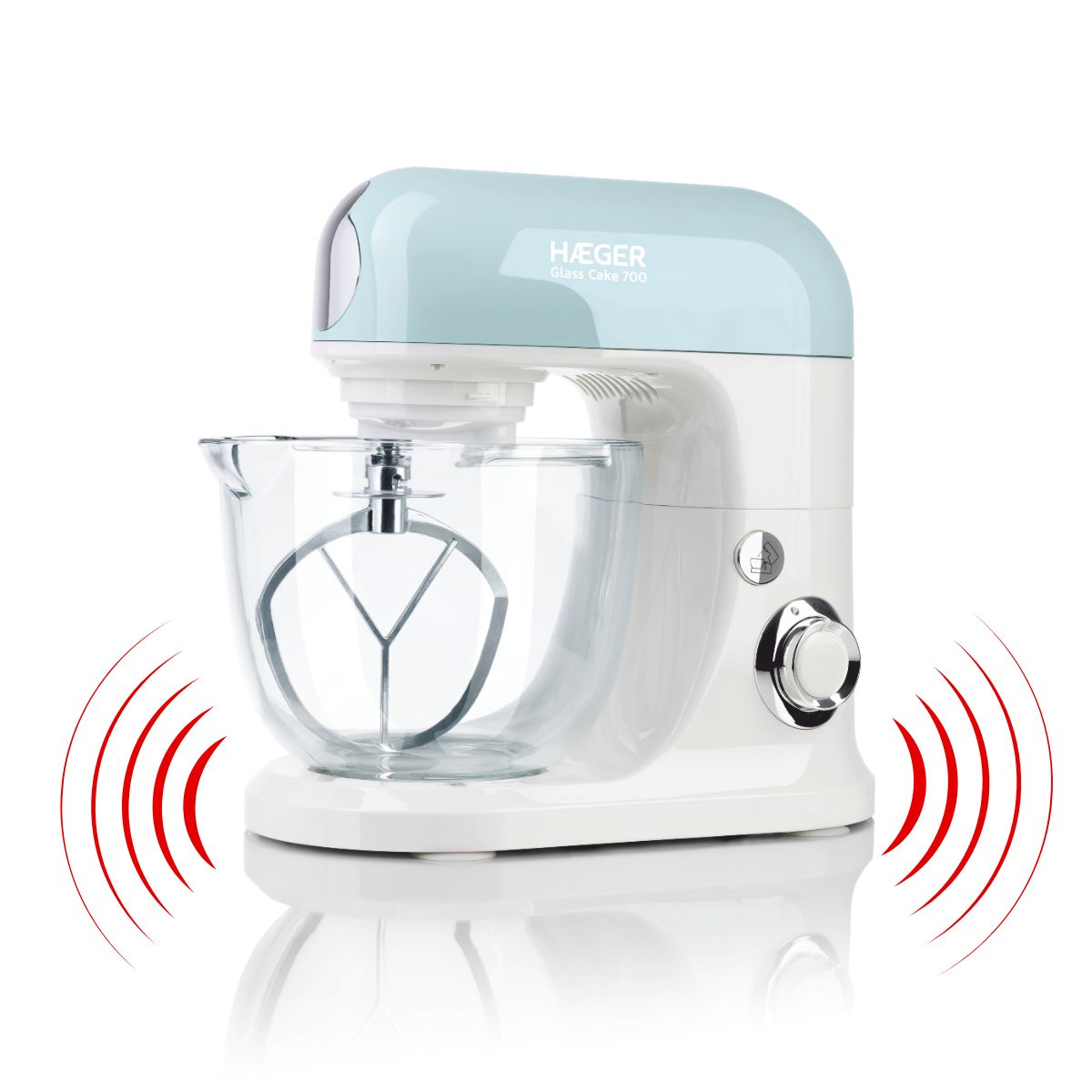Haeger Glass Cake 700 Mixer With Glass Bowl 700W