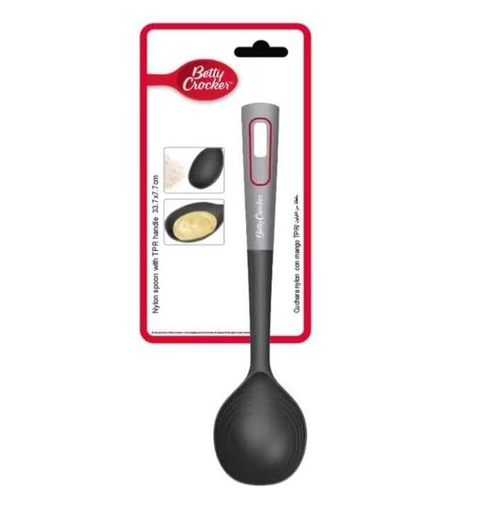 Betty Crocker Nylon Spoon 33.7cm – Black & Grey