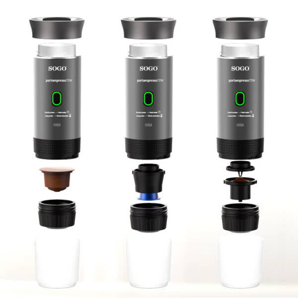 Sogo SS-5622 Portable 4-in-1 Rechargeable Coffee Maker - 20 Bar Pressure - USB-C