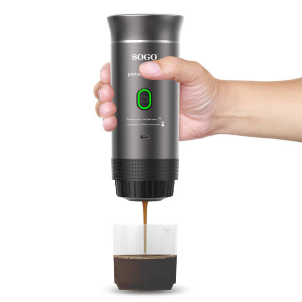 Sogo SS-5622 Portable 4-in-1 Rechargeable Coffee Maker - 20 Bar Pressure - USB-C