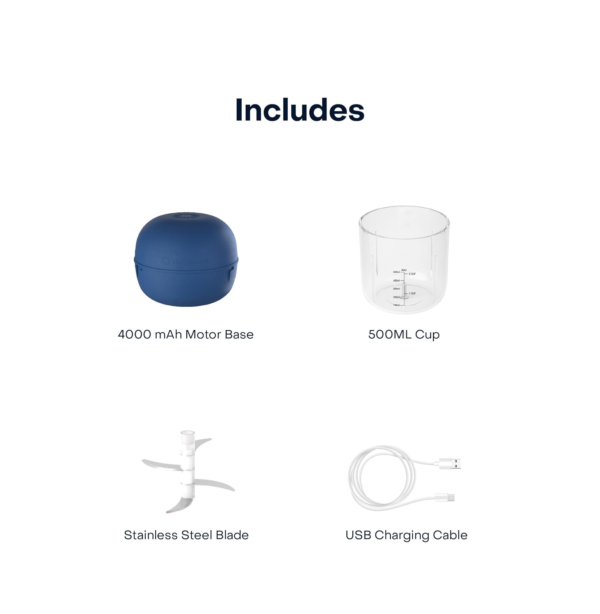 Nutricook Nutricook Choppi , Cordless Rechargeable Chopper, Blue, CH600B-ME – Buy in Lebanon