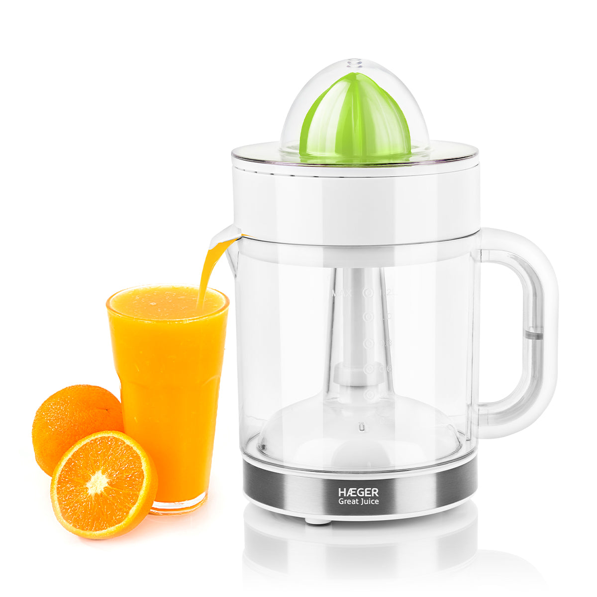 Haeger Citrus Juicer Great Juice White 1.2 Litres