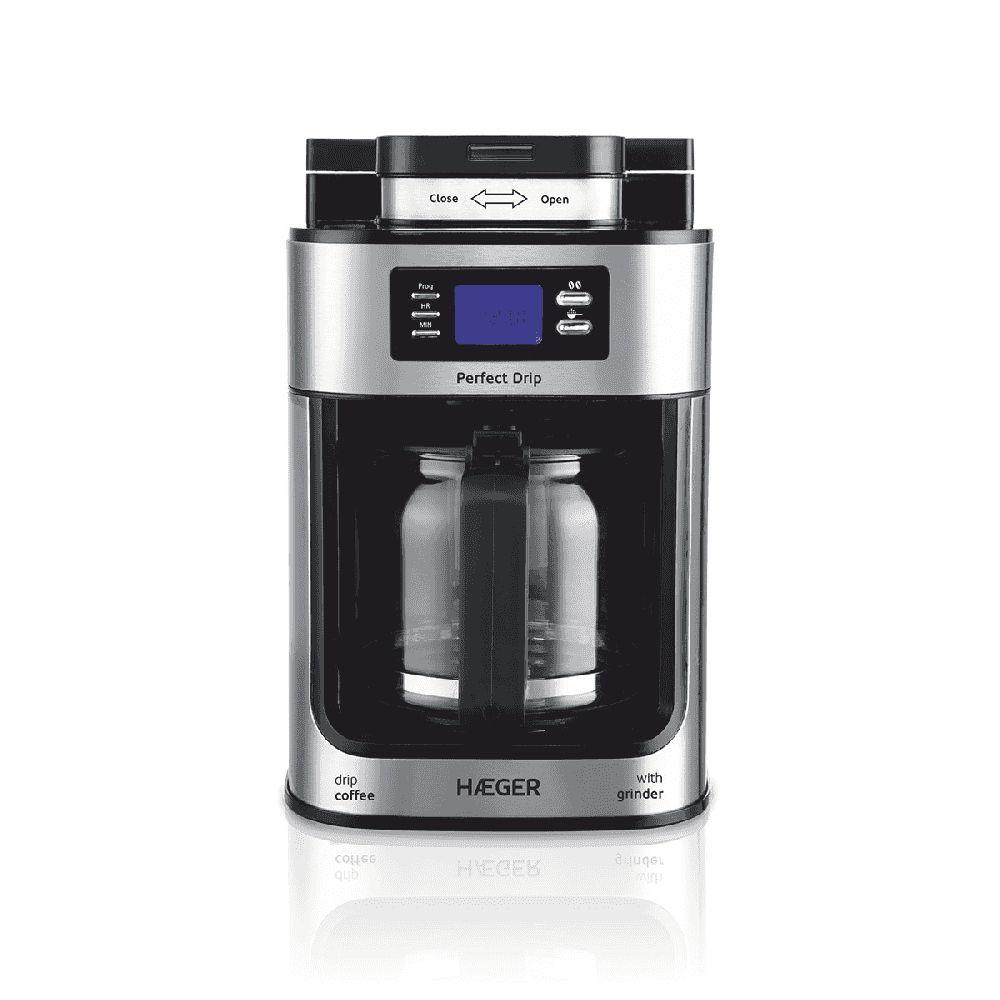 Haeger Grind & Brew Coffee Maker 1.25L 10-Cup Integrated Grinder LCD Timer