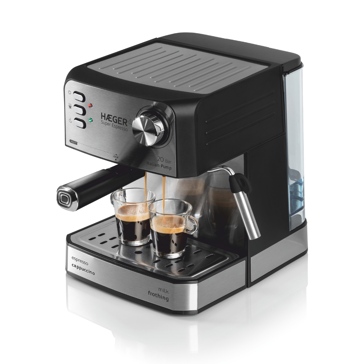 HAEGER Super Espresso Coffee Machine 850W | 20 Bar Italian Pump