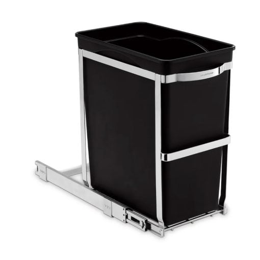 SimpleHuman Pull-Out Bin Polished Steel with Plastic Bucket 30L