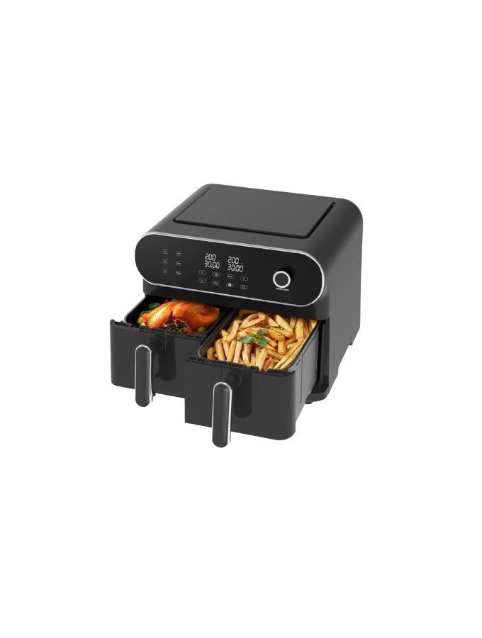 Campomatic Dual Airfryer 12L XXL 1700W Sync Function Two Basket Black AFD12XXL