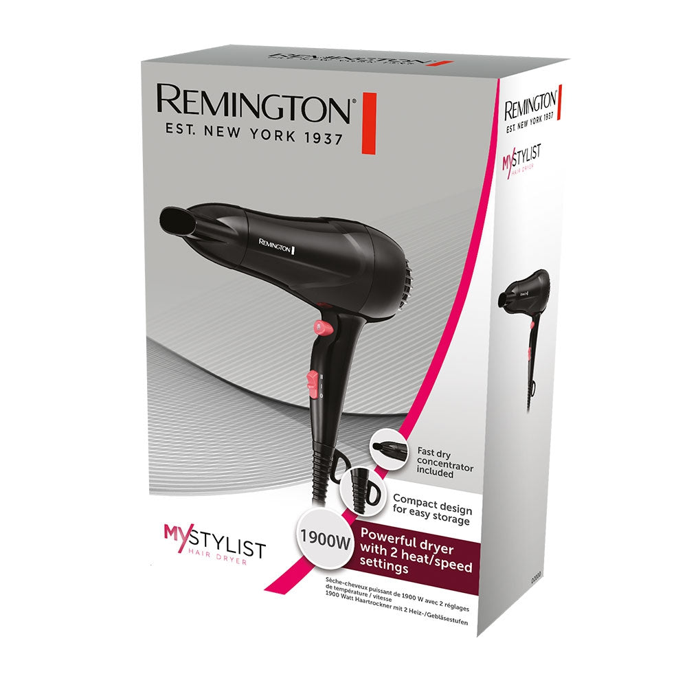 Remington D2000 My Stylist Hair Dryer Black