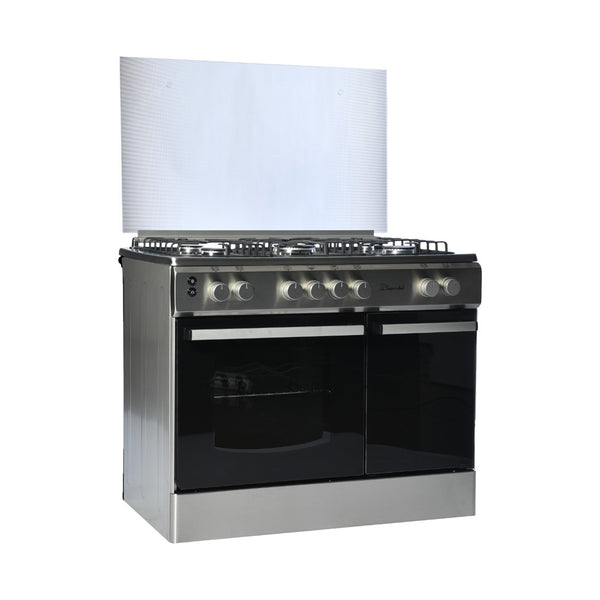 Super Chef Cooker Bottle 90Cm 5 Gas Burners+Turbo Fan Stls
