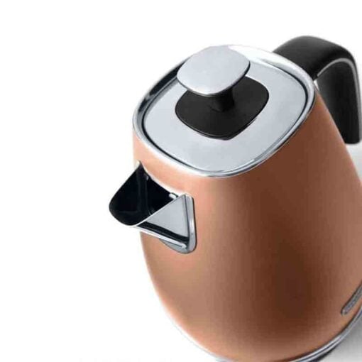 De'Longhi Distinta Moments Kettle 1.7L Cordless 3-Level Safety Matte Copper