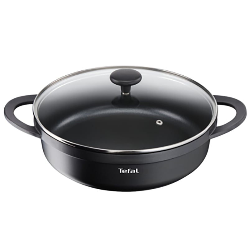 Tefal Trattoria - Shallow Pot 28Cm + Glass Lid