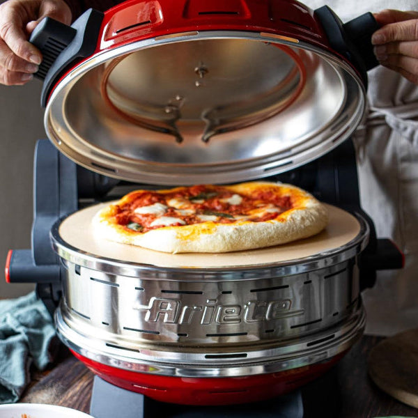 Ariete Double Pizza Oven 2300W Dual Deck Electric Manakish Maker Stone Black