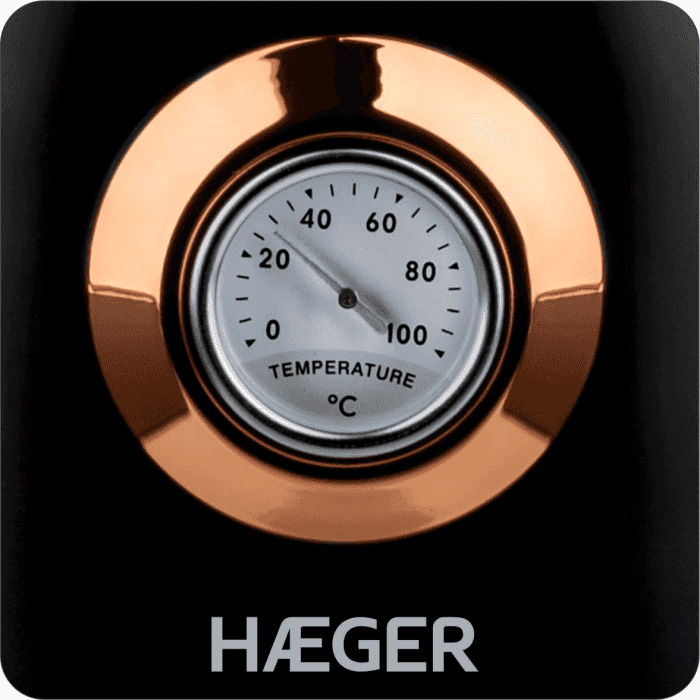 Haeger Digital Kettle 2200W Temperature Display 360 Rotating Base Cordless BK