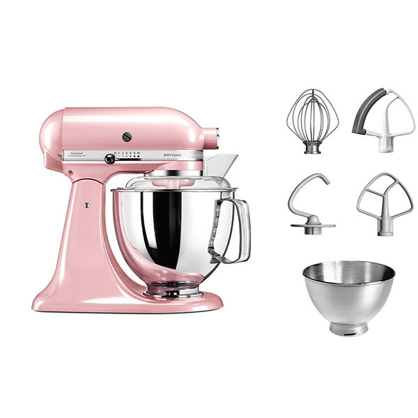 KitchenAid Artisan Tilt-Head Stand Mixer – 4.8L Premium Set (Silk Pink)
