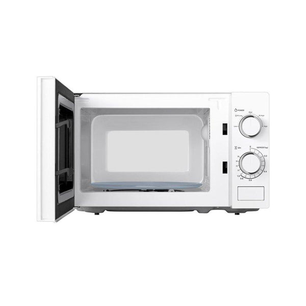Hisense 20L Solo Microwave 700W 5 Power Levels Mechanical Knob Control White