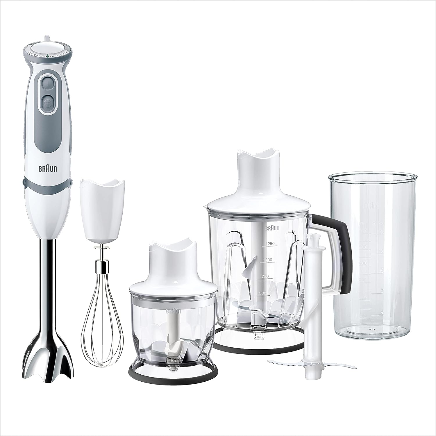 Braun Multiquick 5 Vario Hand Blender 1000W 21 Speeds 1.25L Jug Mq5245 White