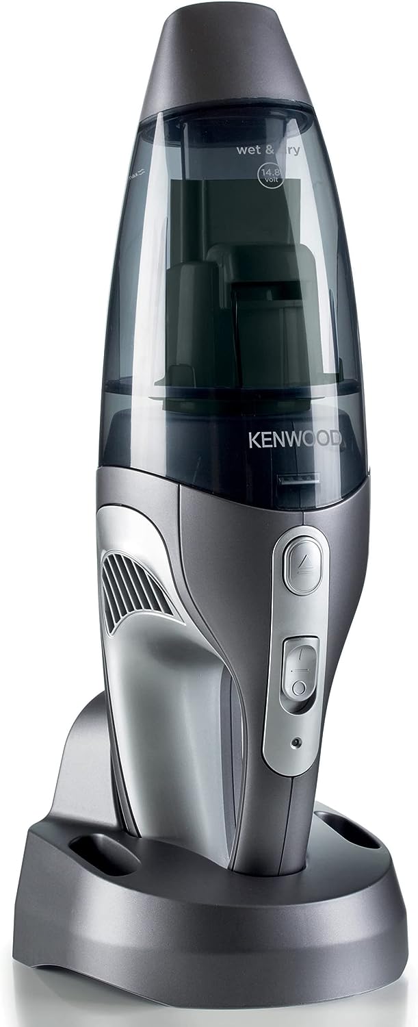 Kenwood Handy Vacuum HVP19 Silver 14W Wet & Dry Cordless 30 Min Runtime