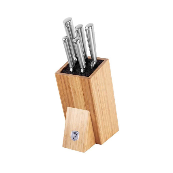 Berlinger Haus 6-Piece Knife Set Bamboo Stand Laser-Cut Stainless Steel