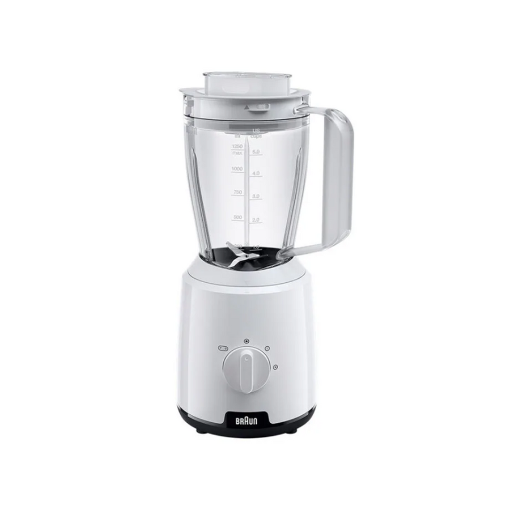 Braun Powerblend 1 Blender 600W 1.5L Bpa-Free Plastic Jug Compact White Set