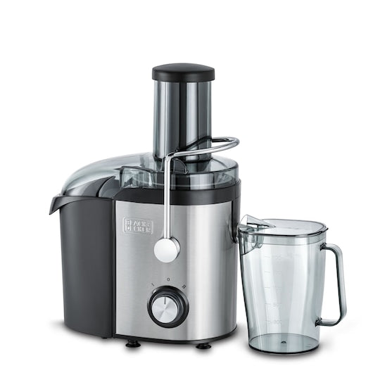 Black & Decker Juicer Extractor 800W Motor XL Feeding Chute Silver JE800 B5