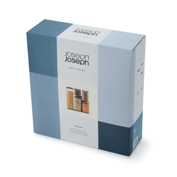 Joseph Joseph Podium 5-Piece Food Storage Container Set - Sky Blue