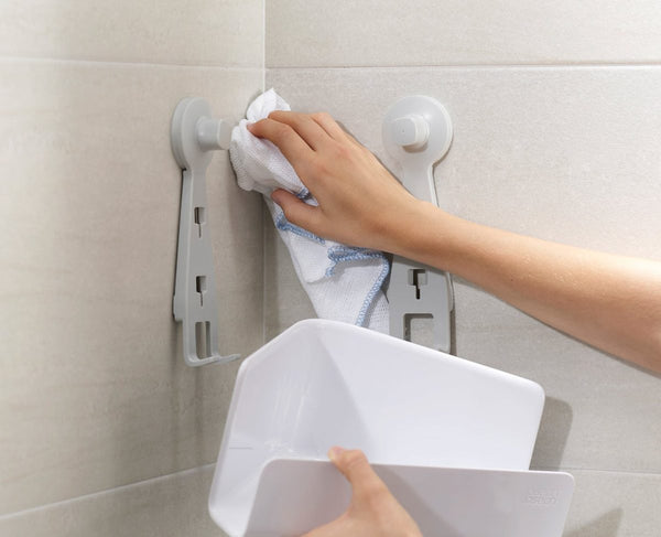 Joseph Joseph Easystore White Corner Shower Shelf With Removable Mirror