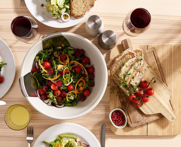 Joseph Joseph Uno™ Salad Bowl & Stainless-Steel Servers Set - Stone - 20155