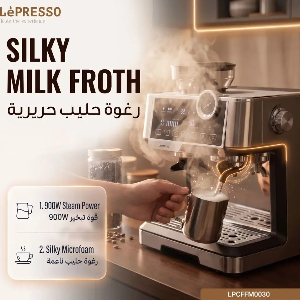 Lepresso Dual Boiler Espresso Machine with Grinder – 19 Bar, 2.8L