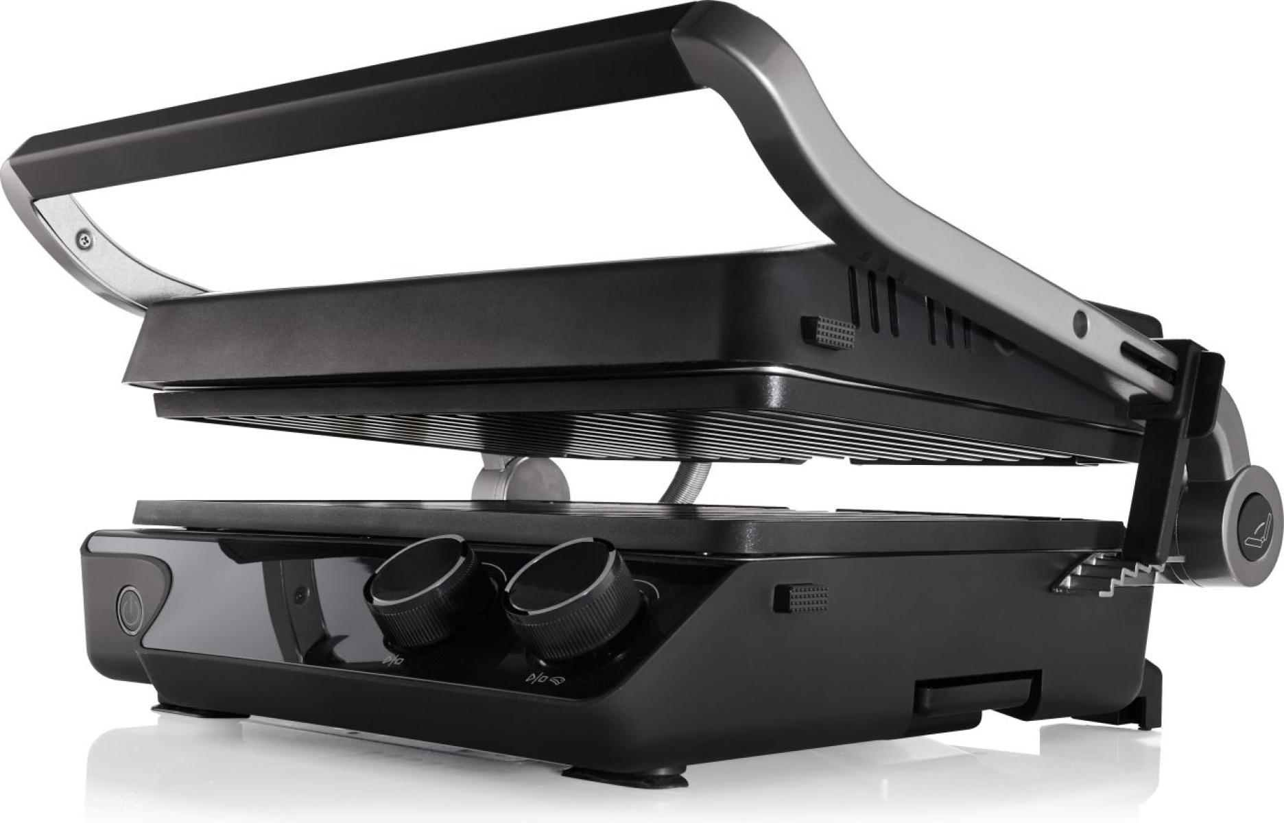 Hisense XXL Contact Grill 2000W Extra Large Ribbed Non-Stick Anthracite Gray