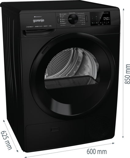 Gorenje Dryer Condenser 8Kg Heat Pump Wifi Black