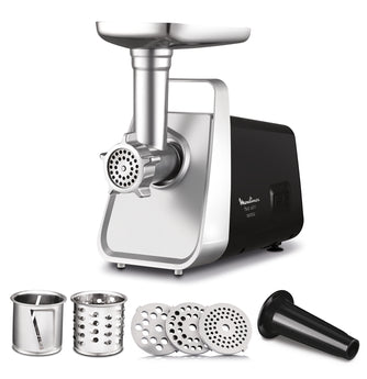 Moulinex Meat Mincer HV3 1600W 6-in-1 Vegetable Shredder Sausage Black HV3