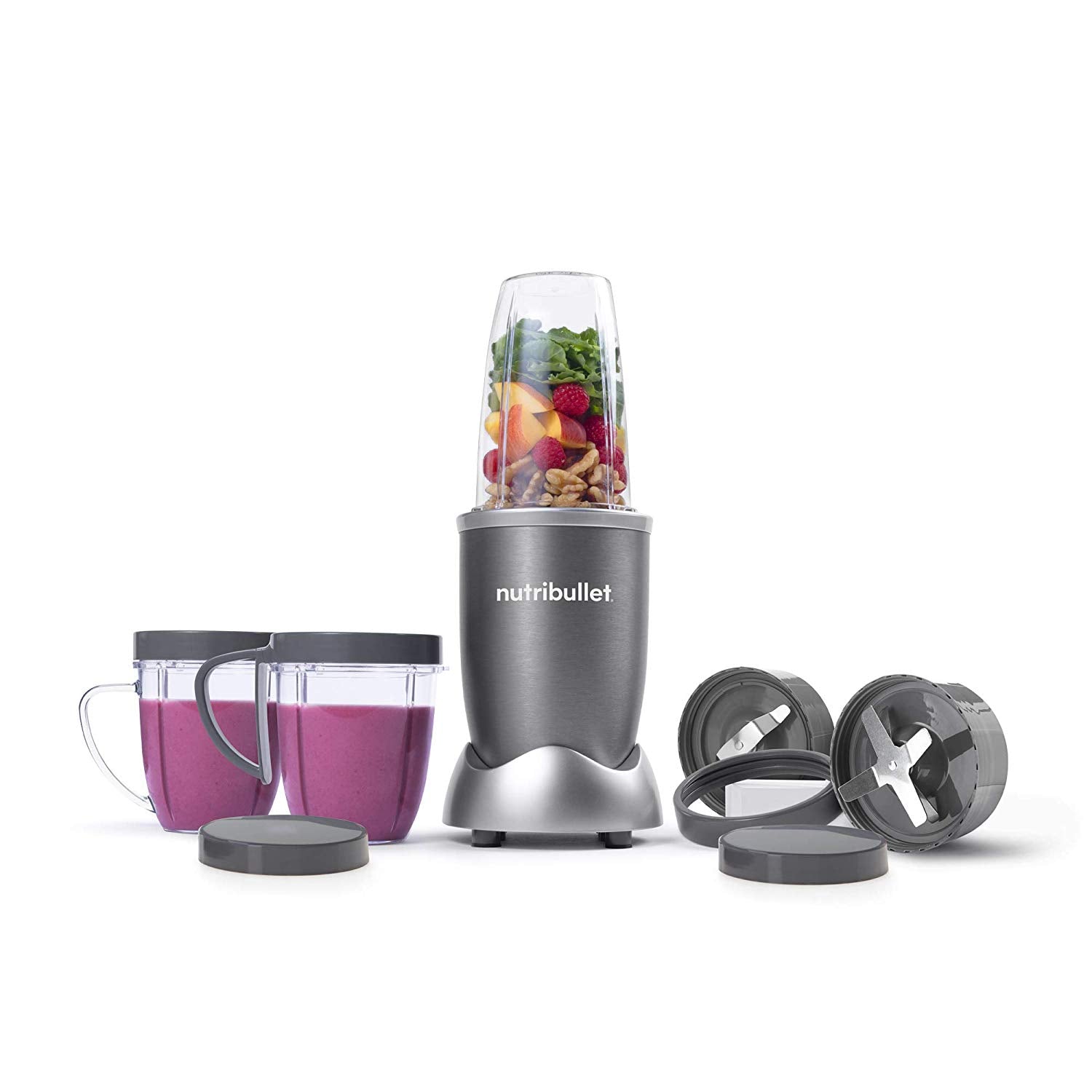 NutriBullet 600W Nutrient Extractor – 9 Piece Blender Set (Grey)