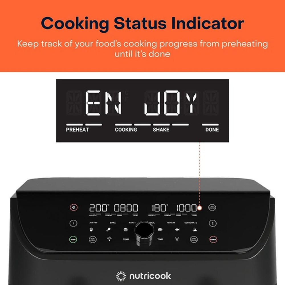 Nutricook Air Fryer NC-AFD185V 2400W 8.5L Duo 2 Vision Dual Split Oven Box