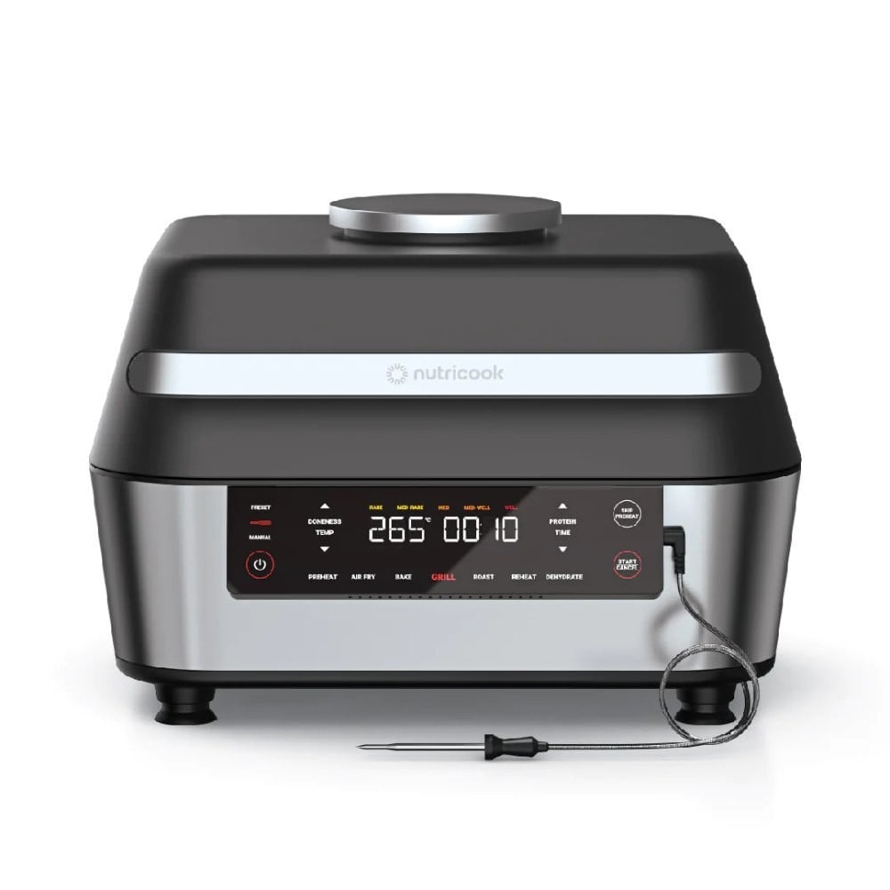 Nutricook Air Fryer Grill NC-AFG960 1760W 8.5L Smart Probe Ceramic BBQ Oven