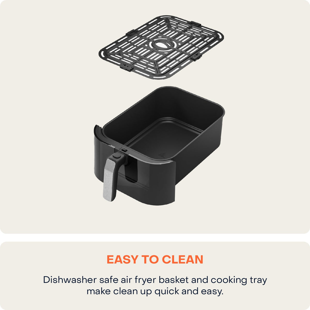 Nutricook Air Fryer Slim NC-AFS200 1700W 7.6L XL Vision Space Saving Cooker