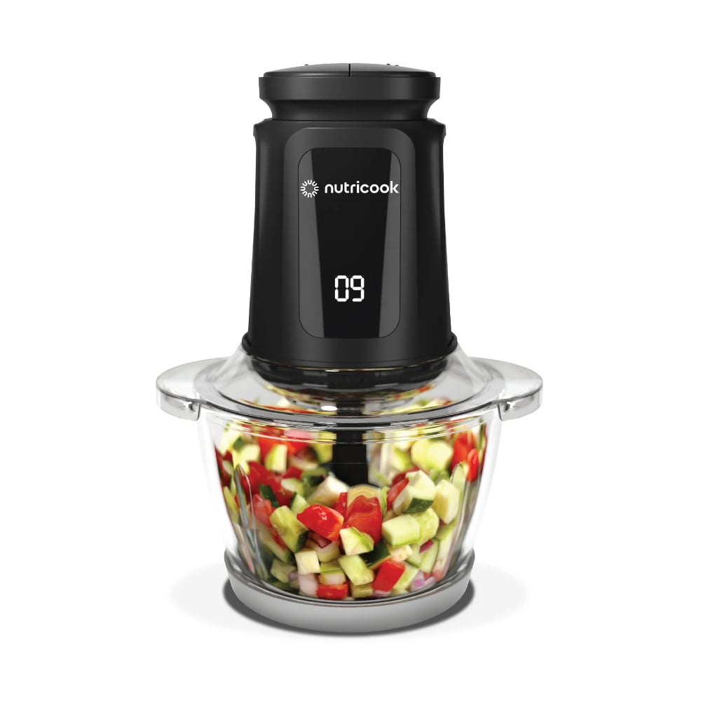 Nutricook Chopper NC-CH1200 500W 1.2L Cordless USB-C 4 Blade Mincer Grinder Bin